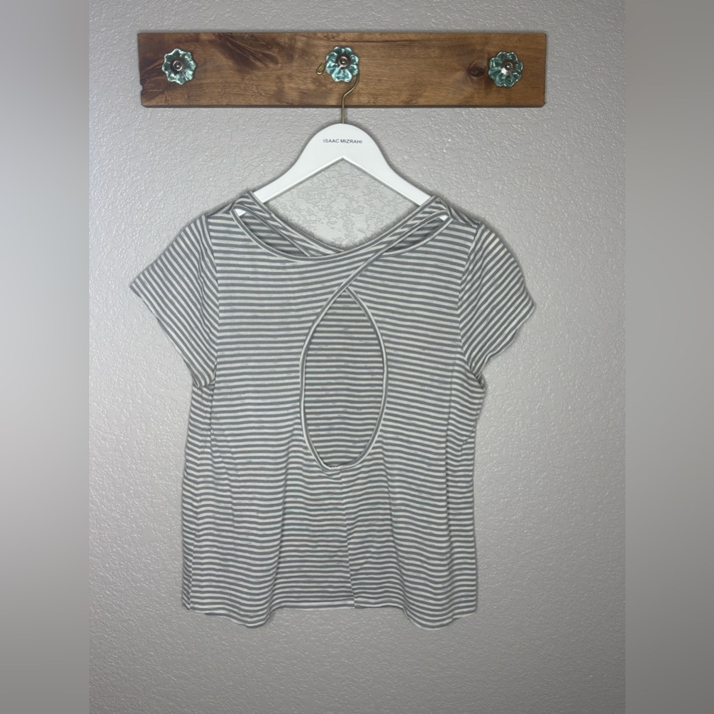 Striped Gray Women's Top